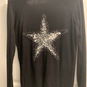 3 Stars 100% Lightweight Cotton V-neck Womens Sweater